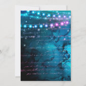 Invitation Elégante Baubles de sirène bleu et pourpre Quincea (Dos)