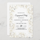 Invitation Elégante Beauté Orchidées Blanches Cadre (Devant / Derrière)