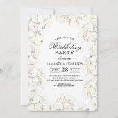 Invitation Elégante Beauté Orchidées Blanches Cadre (Devant)