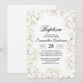 Invitation Elégante Beauté Orchidées Blanches Cadre (Devant / Derrière)