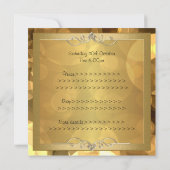 Invitation Elégante Black Gold Bubbles Metal Frame Party 2 (Dos)