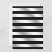 Invitation Élégante Black -Silver Calligraphy Party (Dos)