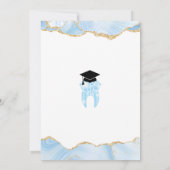 Invitation Élégante Blue Gold Dental Dentist Dentist Gradust (Dos)
