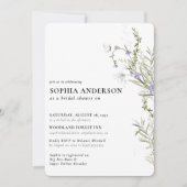 Invitation Elégante Boho Fleur sauvage Floral Fête des mariée (Devant)