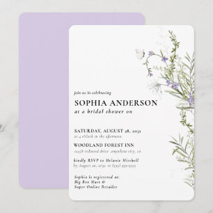 Invitation Elégante Boho Fleur sauvage Floral Fête des mariée