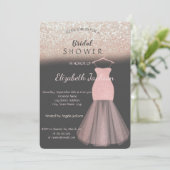 Invitation Elégante Bokeh Parties scintillant robe Fête des m (Debout devant)