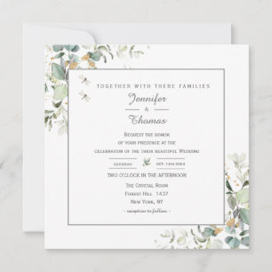 Invitation Elégante Botanique Eucalyptus VerdureInvitation