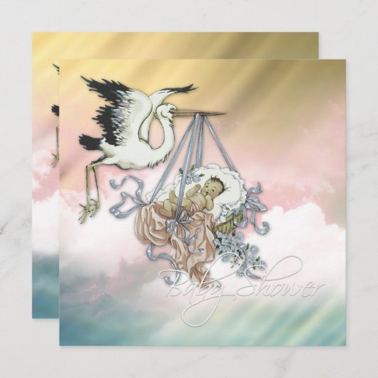 Invitation Elégante Bouche rose bébé fille Douche (Devant / Derrière)