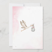 Invitation Elégante Bouilloire d'aquarelle Baby shower bébé f (Dos)