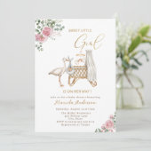 Invitation Elégante Bouilloire d'aquarelle Baby shower bébé f (Debout devant)