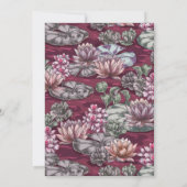 Invitation Elégante Bourgogne Rouge Nénuphar funéraire Invita (Dos)