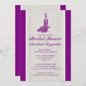 Invitation Élégante bouteille de vin Bridal Show (Devant / Derrière)