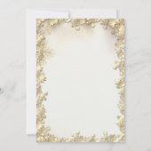 Invitation Elégante Bow rouge, Verre d'or, Étoiles Entreprise (Dos)