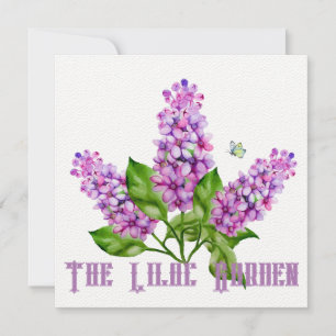 Invitation Élégante branche lilas aquarelle