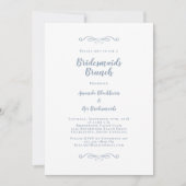 Invitation Elégante Bridal Brunch Bridesmaitres Dusty Blue Ch (Devant)