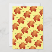 Invitation Élégante Burgundy Feuilles de automne Mariage flor (Dos)