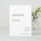 Invitation Élégante Caligraphie minimaliste moderne Enregistr (Debout devant)
