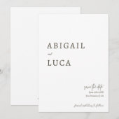 Invitation Élégante Caligraphie minimaliste moderne Enregistr (Devant / Derrière)