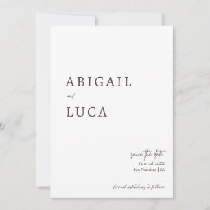 Invitation Élégante Caligraphie minimaliste moderne Enregistr