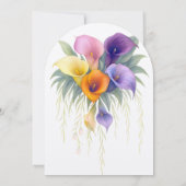 Invitation Elégante Calla Lily 30e anniversaire Jalon (Dos)