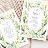 Invitation Elégante Calla Lily Aquarelle Or Mariage Invitat