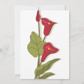 Invitation Elégante Calla Lily dans Magenta Mariage Invitatio (Dos)