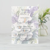 Invitation Elégante Calla Lily Fête Florale de la vie (Debout devant)