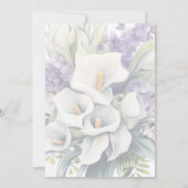 Invitation Elégante Calla Lily Fête Florale de la vie (Dos)