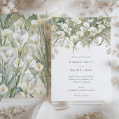 Invitation Elégante Calla Lily Mariage délicieuse Flore Paste