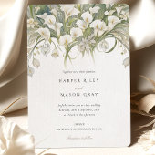 Invitation Elégante Calla Lily Mariage délicieuse Flore Paste