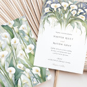 Invitation Elégante Calla Lily Mariage délicieuse Flore Paste