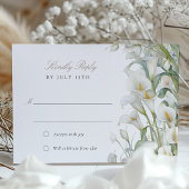 Invitation Elégante Calla Lily Mariage RSVP Card Pastel