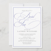 Invitation Élégante calligraphie à périmaillère Thé de mariée (Devant)