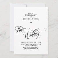 Élégante Calligraphie à torsion Leur Mariage Simpl