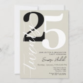 Invitation Élégante Calligraphie Arch Photo Graduation Party (Dos)