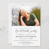 Invitation Elégante calligraphie Bachelorette Party photo (Devant)
