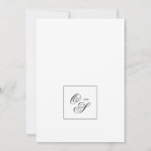 Invitation Élégante calligraphie Bordure classique Mariage bl (Dos)