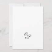 Invitation Élégante calligraphie Classique Blanc Noir Mariage (Dos)