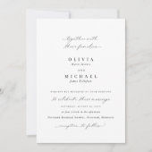 Invitation Élégante Calligraphie Classique Mariage Formel (Devant)