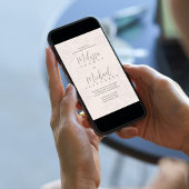 Invitation Élégante calligraphie classique Simple Blush Flora