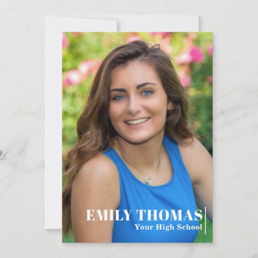 Invitation Élégante Calligraphie de fin d'études Script Blush (Devant)