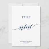 Invitation Élégante calligraphie de la marine Tableau Neuf Nu (Devant)