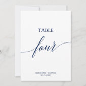 Invitation Élégante calligraphie de la marine Tableau Quatre  (Devant)