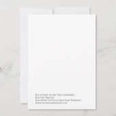 Invitation Élégante calligraphie de script noir et blanc (Dos)