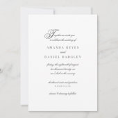 Invitation Élégante calligraphie de script QR Code Mariage ph (Devant)