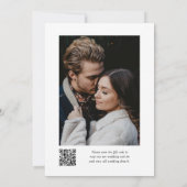 Invitation Élégante calligraphie de script QR Code Mariage ph (Dos)