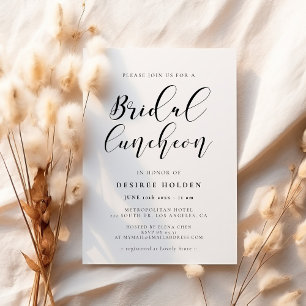 Invitation Élégante calligraphie Déjeuner nuptial