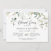 Invitation Élégante calligraphie Dîner de répétition Eucalypt (Devant)