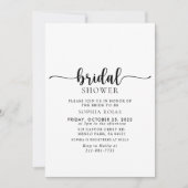 Invitation Élégante calligraphie Douche nuptiale classique (Devant)