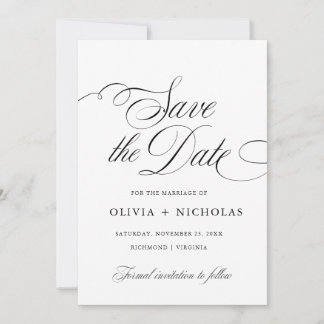 Invitation Élégante calligraphie écriture à l'américaine